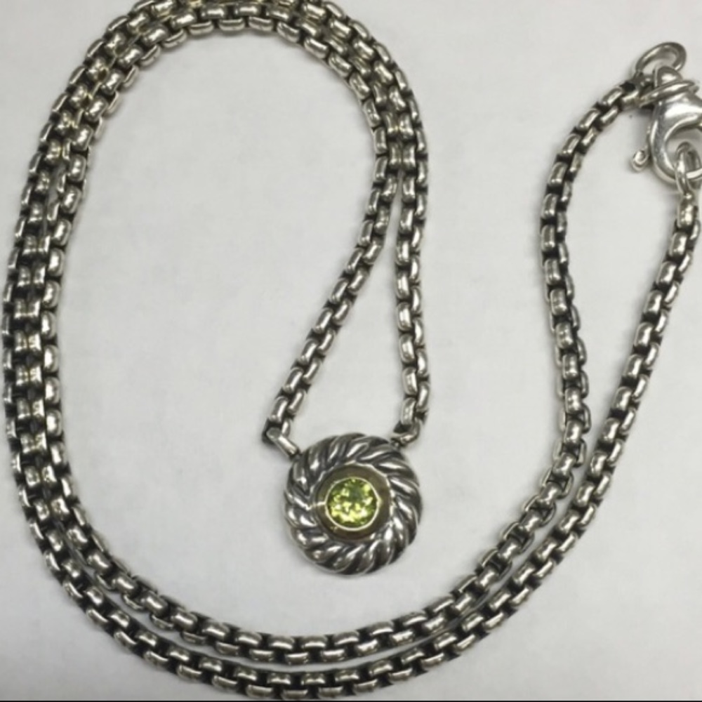 David Yurman Cookie Peridot Necklace